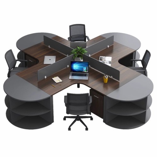 Combinação moderna e criativa de mesa de escritório e cadeira