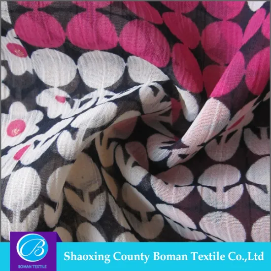 China suppliers Latest design Flower Woven 100 polyester crepe chiffon fabric