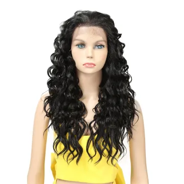 Magic Hair Ocean Wave Hair 24 Inch Heat Resistant Fiber Lace Front Wigs Synthetic Lace Front Wigs For Black Women