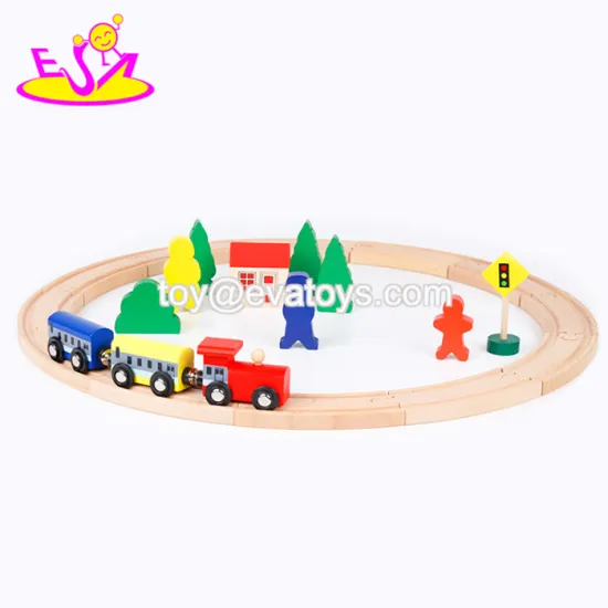 wooden mini car racing track toy W04C050
