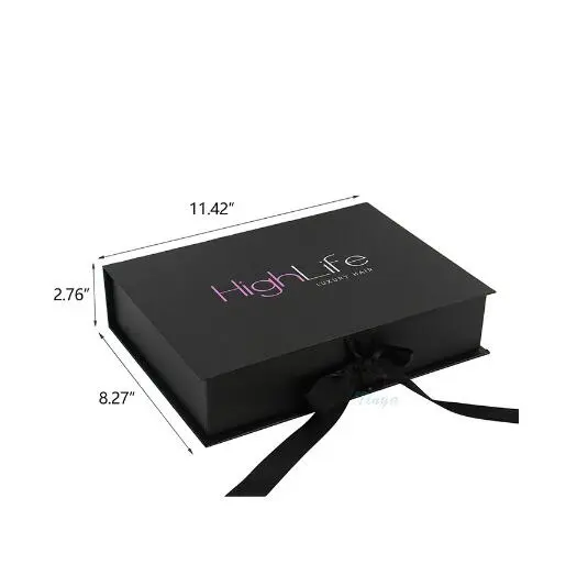 Wholesale Customized Silk Interior Hair Extension Box