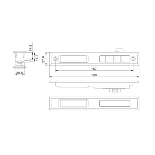 SLIDING DOOR DOUBLE HOOK LOCK