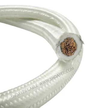 High Temperature Silicone Braided Wire with AGRP 35mm² Tinned Copper Conductor and Glass Fiber