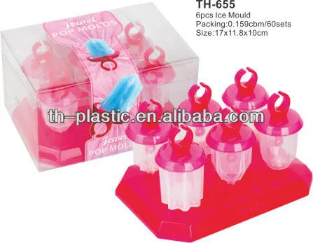 ice maker.ice cream maker.6pcs plastic diamond popsicle mold
