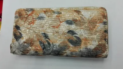 OEM color cross pattern long ladies leather wallet with zipper,fashion purse women leather wallet