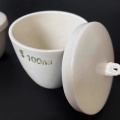 Tall Form Glazed Porcelain Crucibles With Lid 20ml