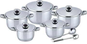 Wide edge 12pcs cookware set