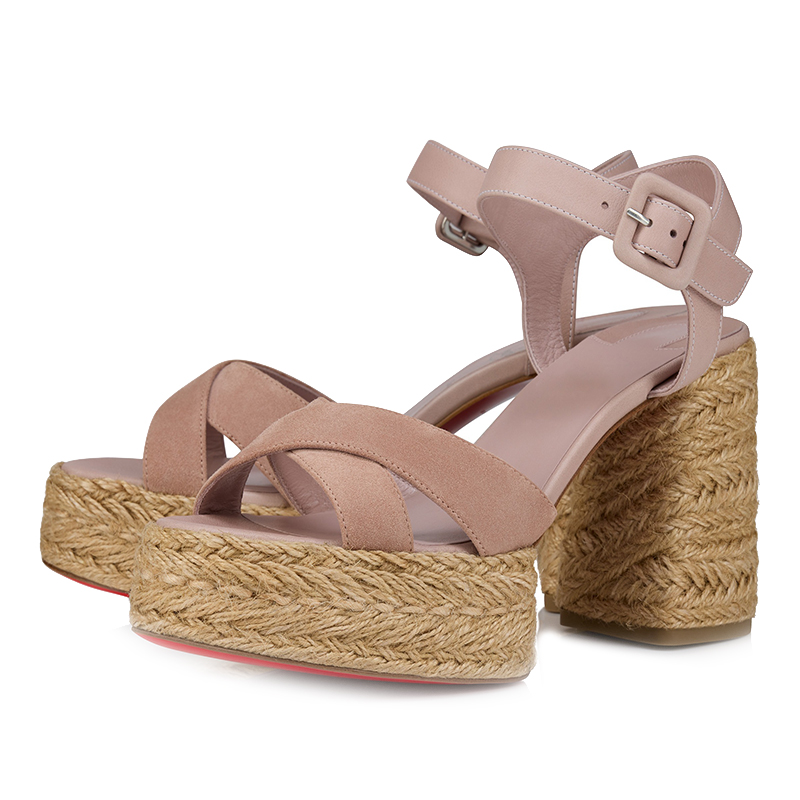 Women's Thick Heel Rope Woven Sandals
