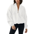 Women`s Oversized Half Zip Sweatshirt