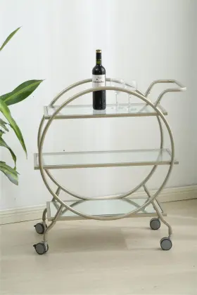 storage trolley with tempered glass levia