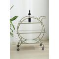 tempered glass storage trolley for bar