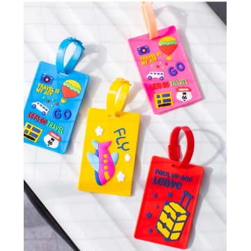 Custom 3D Soft Fashion Silicone Luggage Tags