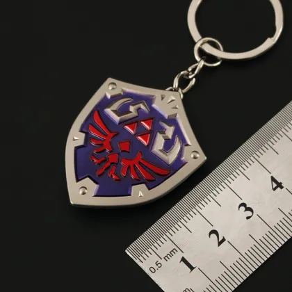 Zelda Shield Metal Keychain - Video Game Themed Gift
