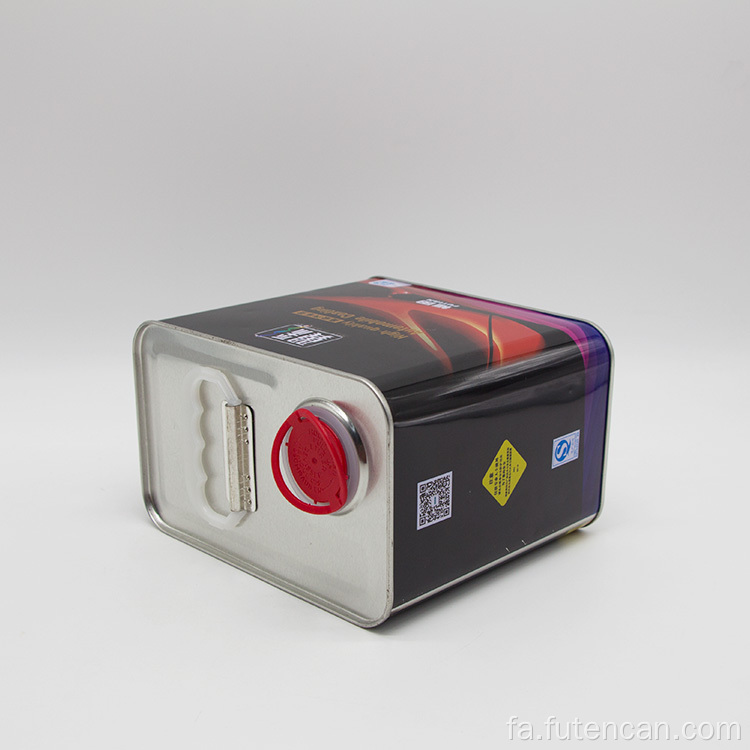 قوطی قلع فلزی شیمیایی با درپوش دهانه