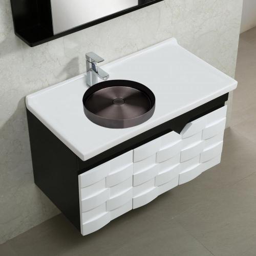 Lavabo de aceiro inoxidable pvd de baño