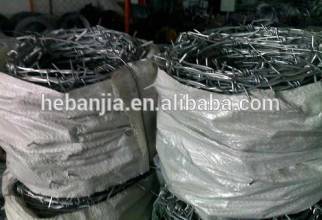 electric galvanized barbed iron wire used for prison protective(ISO9001 factory)