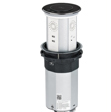 Smart Home Automation: Ready Wireless Charging Motorized Pop-Up Socket with AU, USBA, and USBC Compatibility