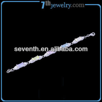 High Quality Unique Multi CZ Diamond The 925 Zircon Sterling Silver Cuff Tennis Bracelet