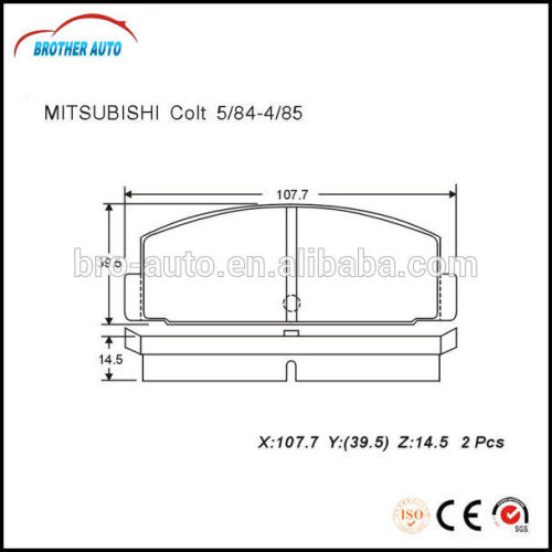 Durable good quality semimetal auto brake pad GDB184-D144 for Mitsubishi car brake pad manufacturers