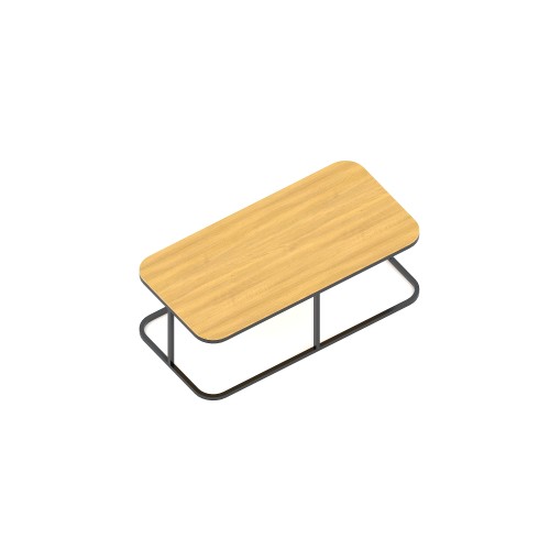 Mesa de café doble cuadrado