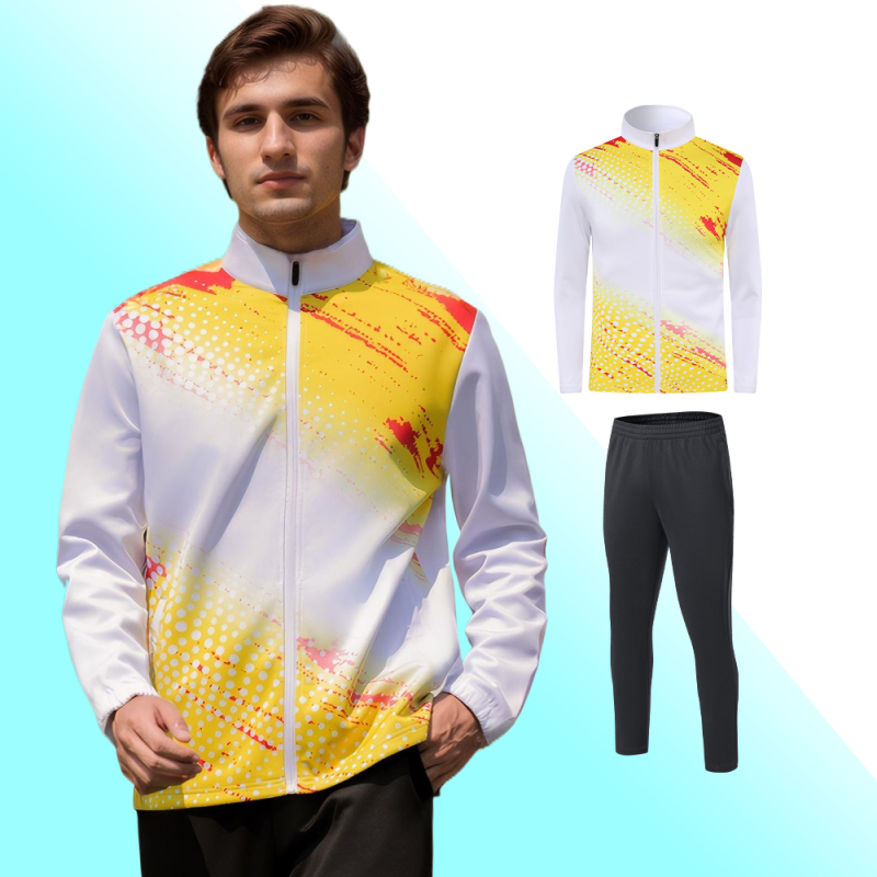 Two-Piece Jogging Suit with Zipper Closure