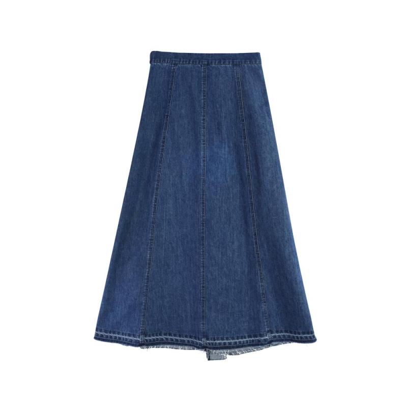 One-piece Denim Skirt With Straps