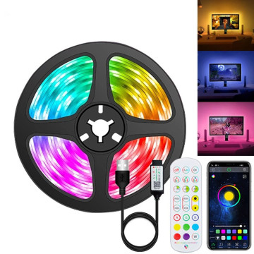 24-Key Infrared Remote Control 5050 LED Light Band: App & Voice Control RGB Lighting