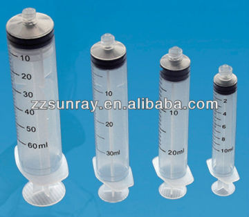 3 components syringe 1ml & 2ml & 5ml & 10 ml &20ml &50ml