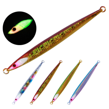 Deep Sea Saltwater Fishing Jig Lures - 130g to 210g, Fast Sinking Glow Metal Jigs