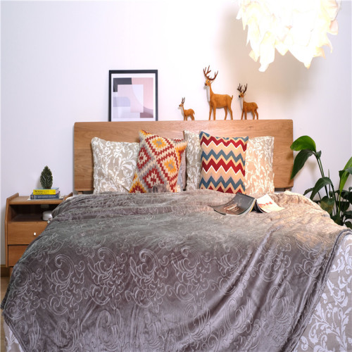 Printed Coral Fleece Blanket Antistatic 100% Polyester Jacquard Coral Blankets Manufactory