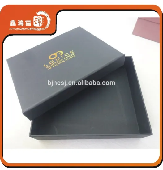 XHFJ Luxury customized package black paper box with logo
