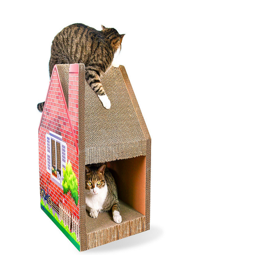 Haiwan Peliharaan Produk Beralun Kertas Kadbod House Kucing Mainan