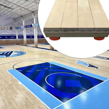 Single keel structure Maple wooden floor for basket ball court