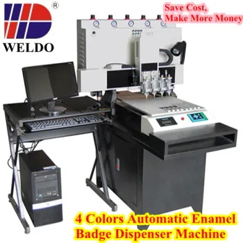 WD automatic enamel dispenser machine for metal badge