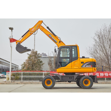 Rhion equipment excavator on wheels