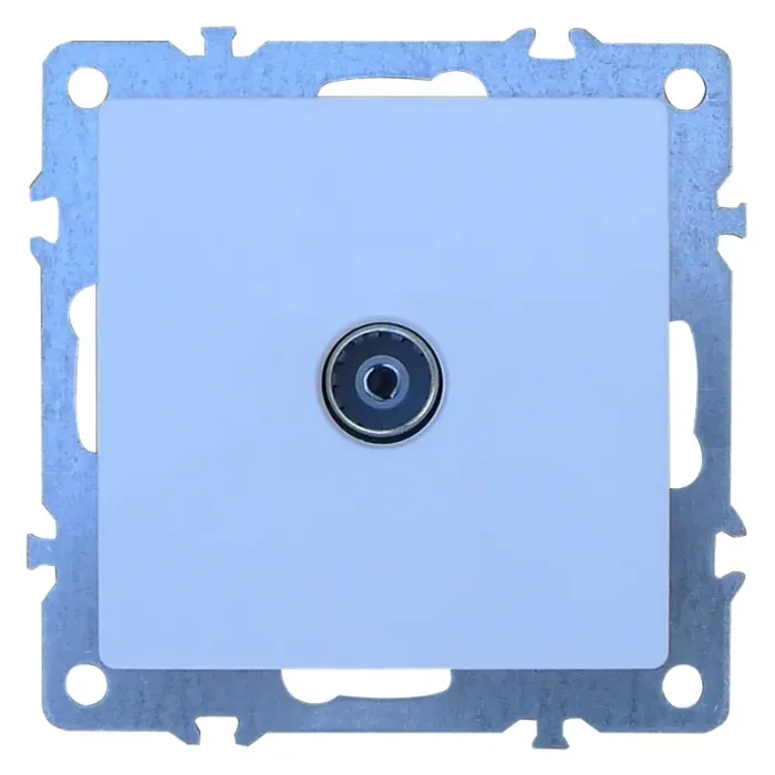 Toma de corriente europea alemana de 2 vías blanca