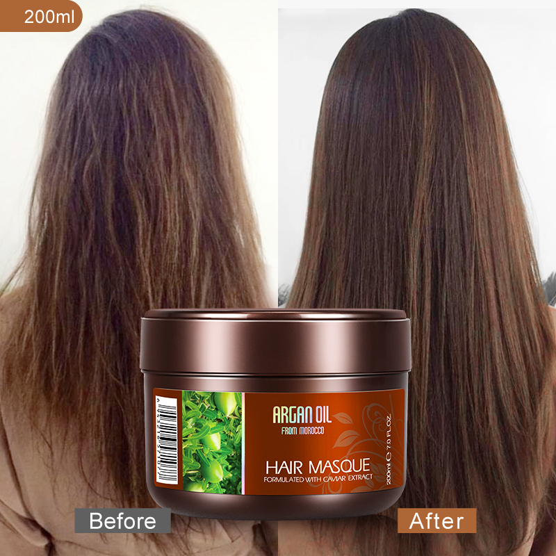 Argan Oil Cream Repair Damage Dry Frizz Keratin Hair Mask