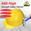 หมวกนิรภัยซี่โครงเดี่ยววัสดุ ABS สีเหลือง
