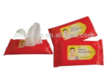 10pcs Pack Nonwoven Make-up Removal/Makeup Remover Wipes