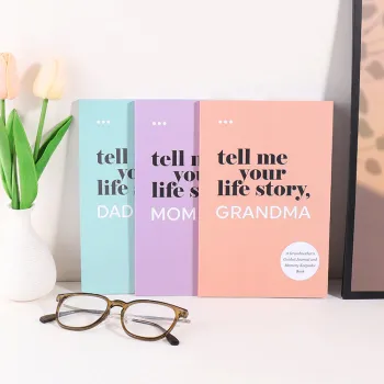 Wholesale A5 Paper Notepad: Tell Me Your Life Story - Dad, Mom, Journal, Diary, Work Planner Notebook
