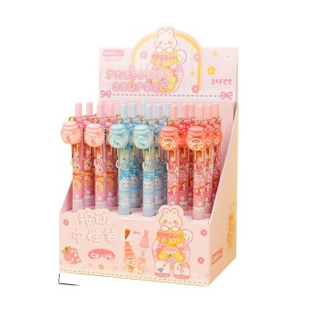 Wholesale Kawaii Rabbit Honeypot Gel Pen - Black, Quick Drying, Retractable, 0.5mm for School