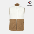 Gilet da uomo in pile ibrido bicolore