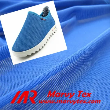 stretch fabric shoes polyester yarn clear mesh fabric