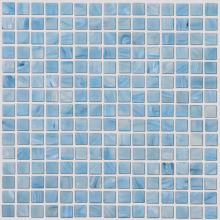 Glass mosaic tiles for swimming pools