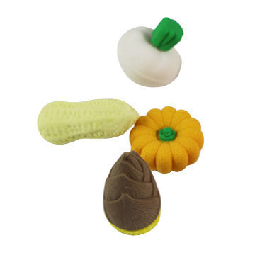 Fruit and vegetable shape eraser, attractive colors