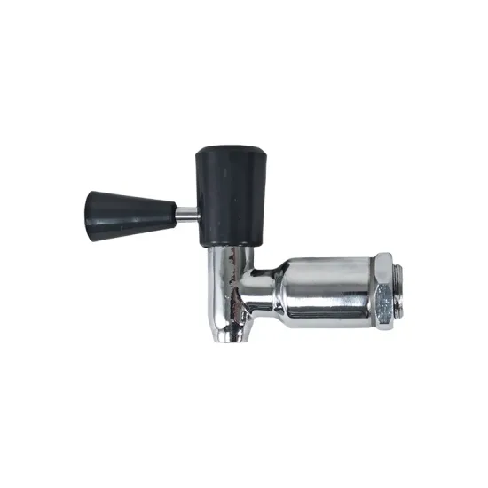High Quality Brass Angle Valve with Black ABS Handle and Chrome Finish