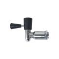 Hochwertiges Messing-Eckventil mit schwarzem ABS-Griff und Chrom-Finish