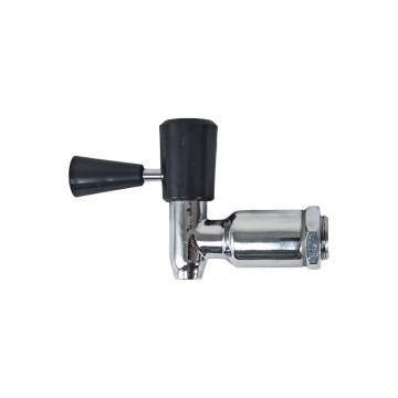 Hochwertiges Messing-Eckventil mit schwarzem ABS-Griff und Chrom-Finish