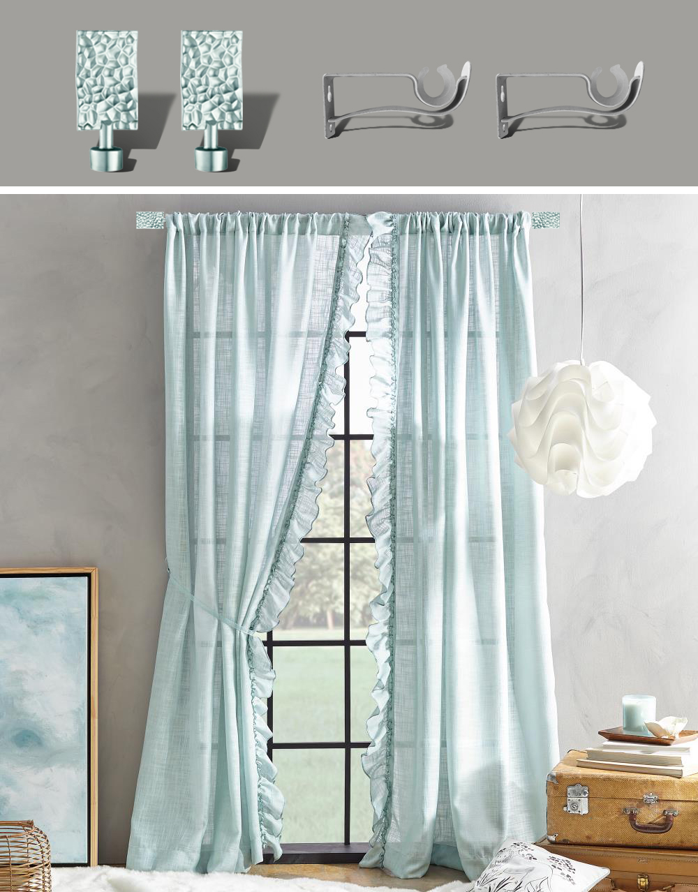 Tree vein shaped Curtain Rods