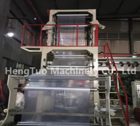 שני צבעים מכבש PE מכונת סרט מפוצץ פלסטיק